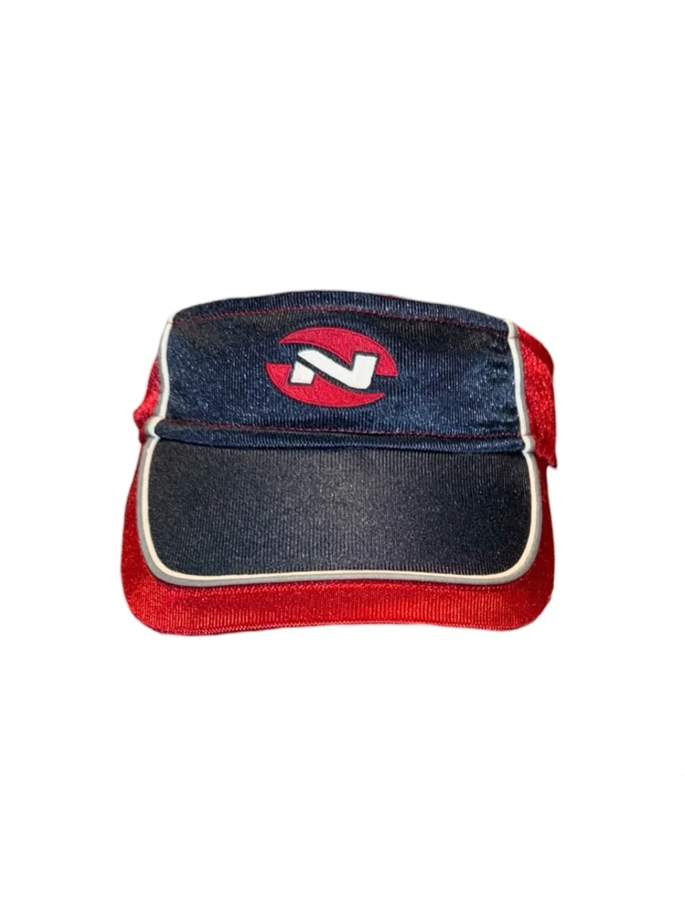 Old Navy Red and Navy Visor Hat
